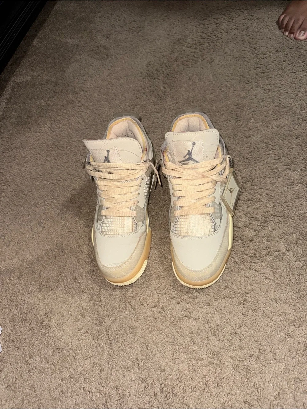Jordan Men's Sneakers in Cream and Tan